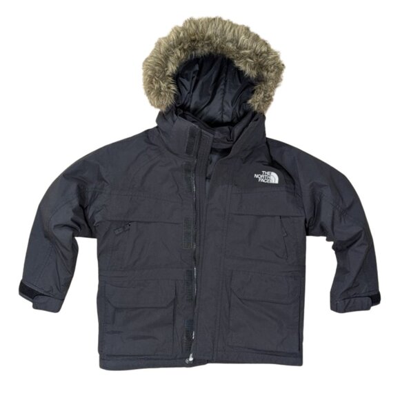 The North Face Boys HyVent 550 Down Parka Jacket Black Size 6